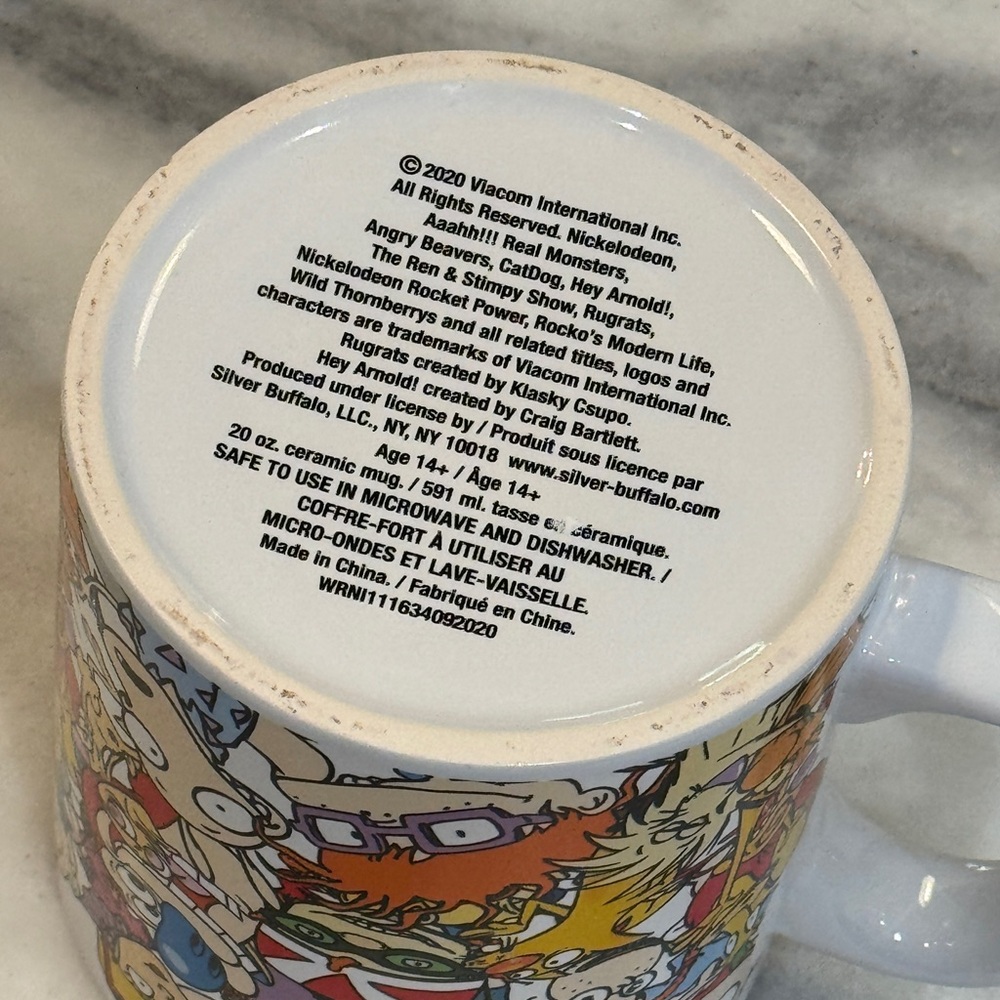 NEW Nickelodeon Mug Nicktoons Rugrats Rocket Power Hey Arnold Coffee Mug 20oz - Picture 4 of 4